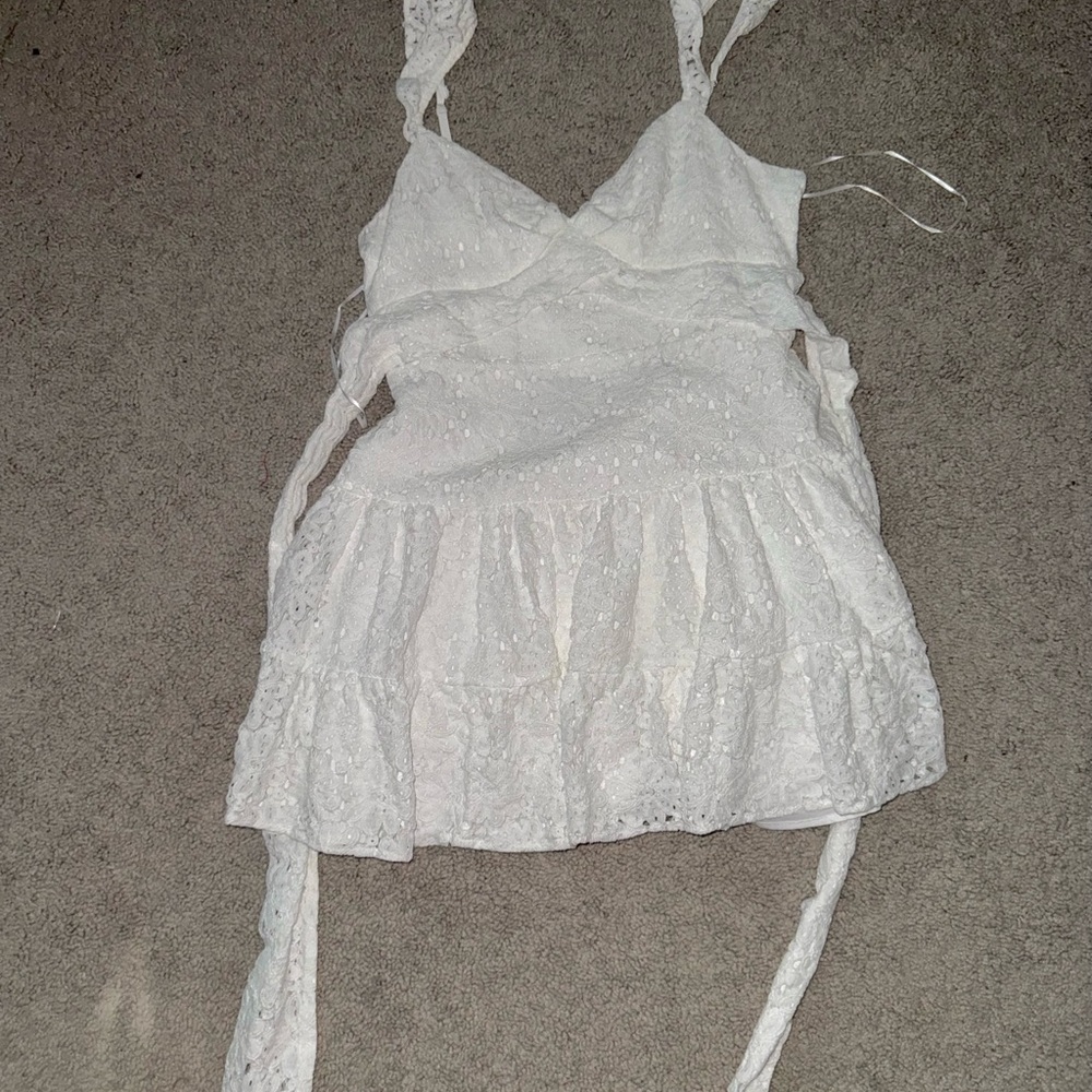 American Living White Lace Dress